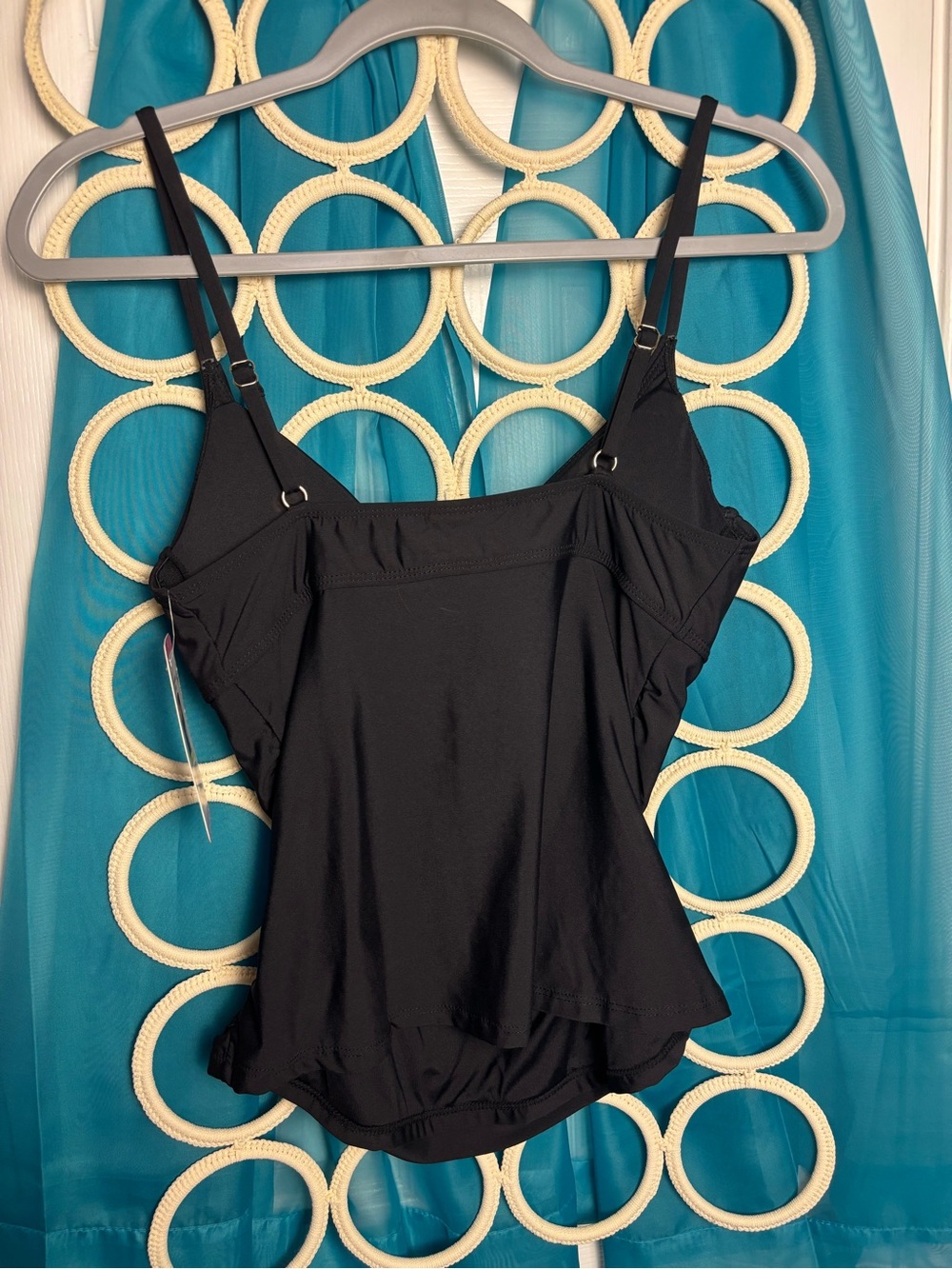 Anne Cole Solid Black Underwire Swim Tankini Top NWT SIZE SMALL - Picture 7 of 12